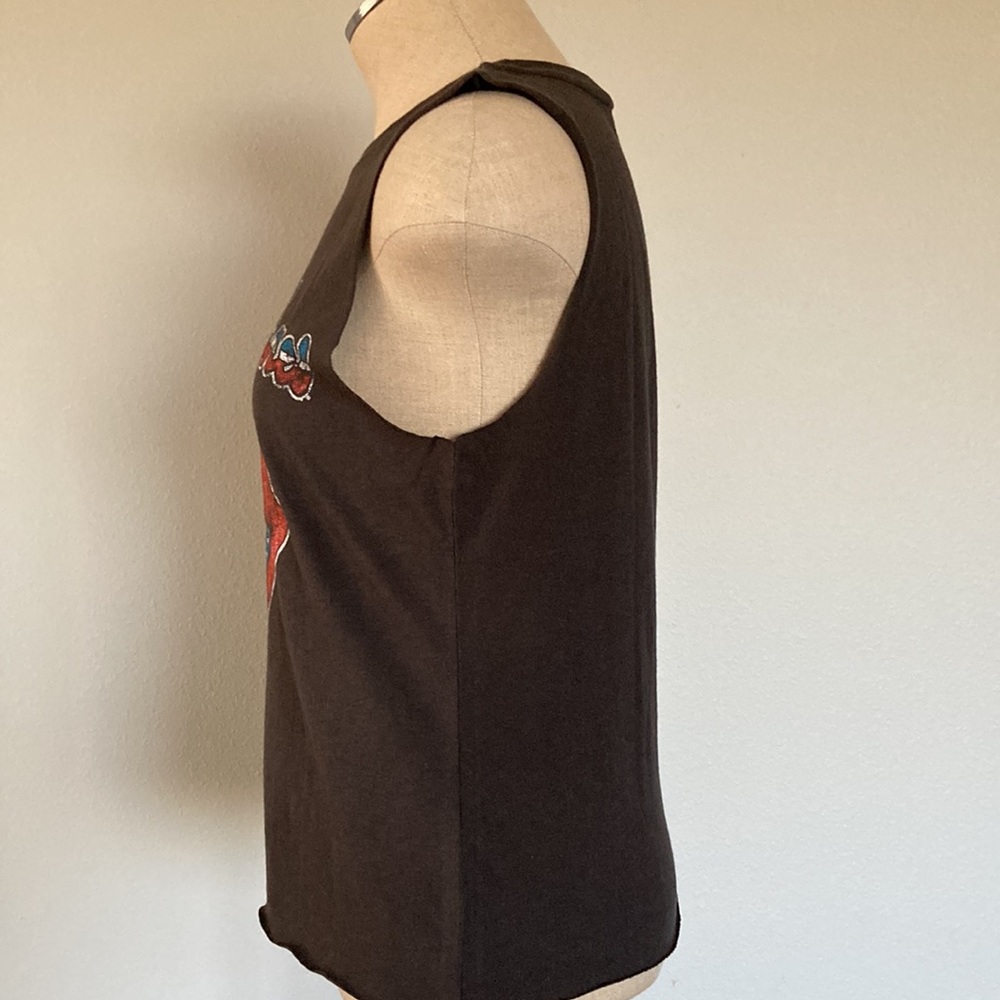 Rolling Stones, S, 100% cotton cropped unfinished edges tank - Picture 3 of 8